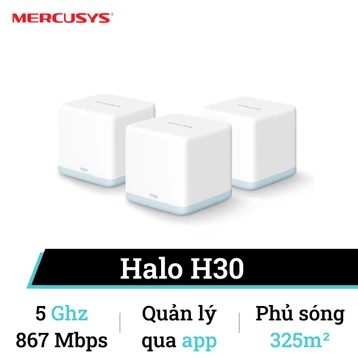 Hệ thống Mesh Wifi AC1200 Mercusys Halo H30 (3 Pack)