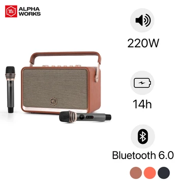 Loa Bluetooth Alpha Works W99 (kèm 2 micro)