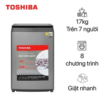 Máy giặt Toshiba cửa trên 17kg 2024 (AW-DUN1800MV(SG))