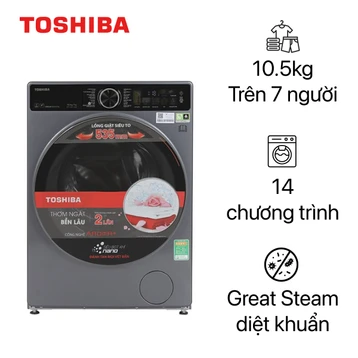 Máy giặt sấy Toshiba giặt 10.5kg - sấy 7kg 2024 (TWD-T25BZU115MWV(MG))