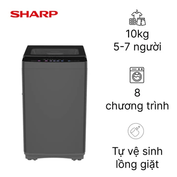 Máy giặt Sharp cửa trên 10kg 2026 (ES-TN101EN-DG)