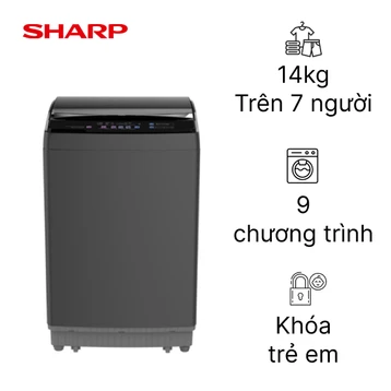 Máy giặt Sharp cửa trên 14kg 2026 (ES-TN141ED-DG)