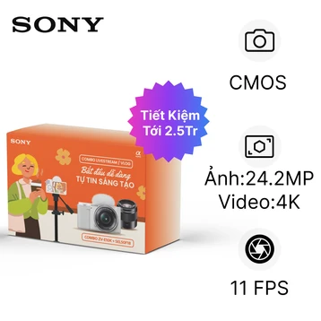 Bộ Kit LiveStream/Vlog Sony ZV-E10K + Lens 50mm F1.8