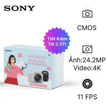 Bộ Kit LiveStream/Vlog Sony ZV-E10K + Lens 35mm F1.8
