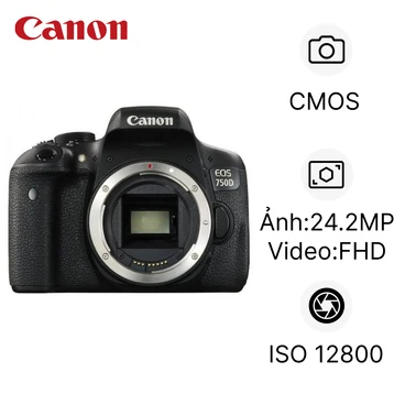 Máy ảnh kỹ thuật số Canon EOS 750D VN - Cũ trầy xước