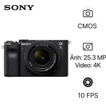Máy ảnh kỹ thuật số Sony full-frame Alpha 7C + Ống kính Zoom 28-60MM