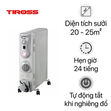 Máy sưởi dầu Tiross 13 thanh TS926 - Có hẹn giờ