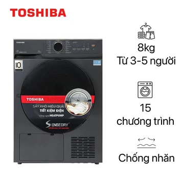 Máy sấy Toshiba bơm nhiệt 8kg 2025 (TD-T21B90HWV(MG))