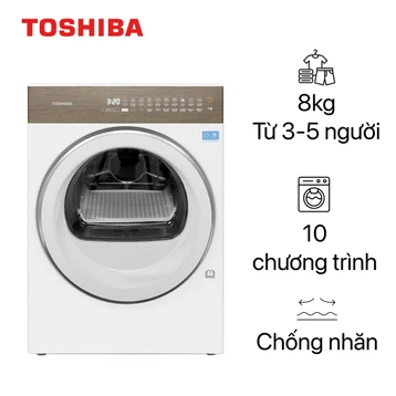 Máy sấy Toshiba bơm nhiệt 8kg 2025 (TD-T37BS90HWV(WT))