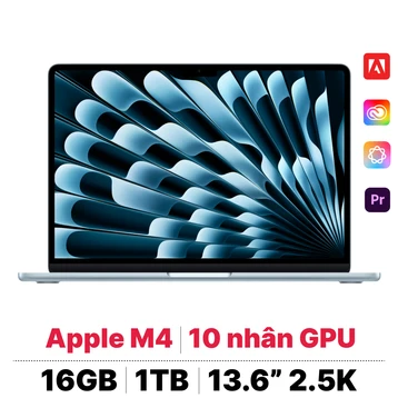 MacBook Air M4 13 inch 2025 10CPU 10GPU 16GB 1TB | Chính hãng Apple Việt Nam