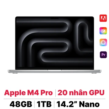 MacBook Pro 14 M4 Pro 14CPU 20GPU 48GB 1TB Nano | Chính hãng Apple Việt Nam