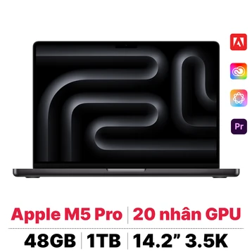MacBook Pro M5 Pro 14 inch 2026 18CPU 20GPU 48GB 1TB Sạc 96W | Chính hãng Apple Việt Nam