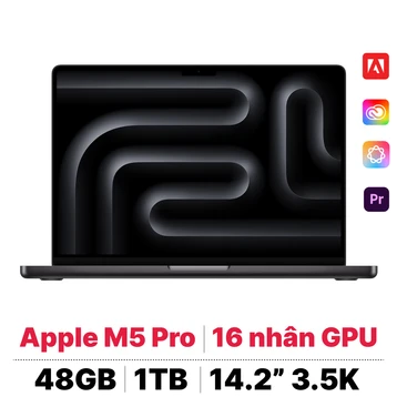 MacBook Pro M5 Pro 14 inch 2026 15CPU 16GPU 48GB 1TB Sạc 96W | Chính hãng Apple Việt Nam
