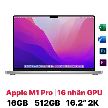 Macbook Pro 16 inch 2021 M1 PRO 10 CPU - 16 GPU 16GB 512GB - Cũ Xước Cấn
