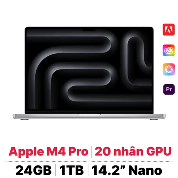 MacBook Pro 14 M4 Pro 14CPU 20GPU 24GB 1TB Nano | Chính hãng Apple Việt Nam