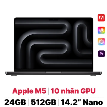 MacBook Pro 14 M5 10CPU 10GPU 24GB 512GB Nano | Chính hãng Apple Việt Nam