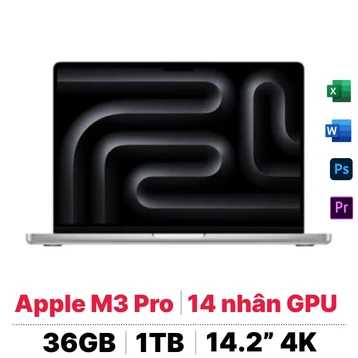 MacBook Pro 14 M3 Pro 2023 (11 CPU - 14 GPU 36GB 1TB) Sạc 70W | Chính hãng Apple Việt Nam