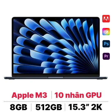 MacBook Air M3 15 inch 2024 8GB - 512GB sạc 35W - Cũ Đẹp