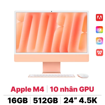 iMac M4 2024 24 inch 10CPU 10GPU 16GB 512GB Phím Số + Trackpad | Chính hãng Apple Việt Nam