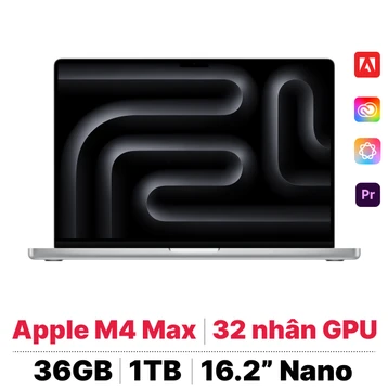 MacBook Pro 16 M4 Max 14CPU 32GPU 36GB 1TB Nano | Chính hãng Apple Việt Nam