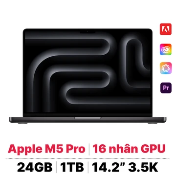 MacBook Pro M5 Pro 14 inch 2026 15CPU 16GPU 24GB 1TB | Chính hãng Apple Việt Nam