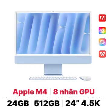 iMac M4 2024 24 inch 8CPU 8GPU 24GB 512GB - Cũ Đẹp