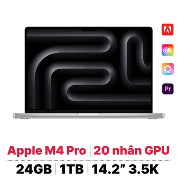 MacBook Pro 14 M4 Pro 14CPU 20GPU 24GB 1TB | Chính hãng Apple Việt Nam