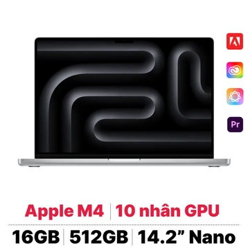 MacBook Pro 14 M4 10CPU 10GPU 16GB 512GB Nano Sạc 96W | Chính hãng Apple Việt Nam