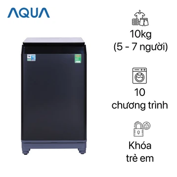 Máy giặt Aqua cửa trên 10kg 2021 (AQW-U100FT.BK)