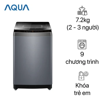 Máy giặt Aqua cửa trên 7.2kg 2024 (AWM72-316K(S))