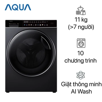 Máy giặt Aqua cửa ngang 11kg 2023 (AQD-DW1100J.BK)