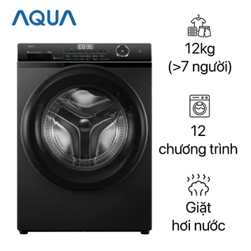 Máy giặt Aqua cửa ngang 12kg 2024 (AW12-BP4959U1K(B))