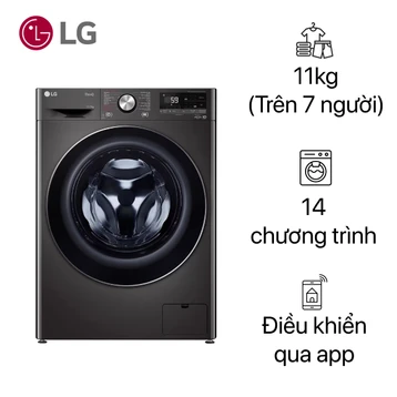 Máy giặt sấy LG cửa ngang giặt 11kg - sấy 7kg 2024 (FV1411D4B)