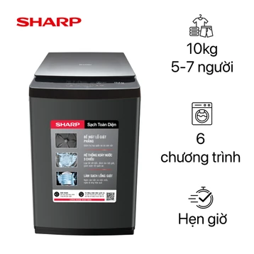 Máy giặt Sharp cửa trên 10Kg 2021 (ES-Y100HV-S)
