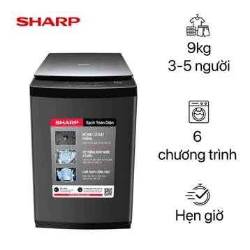 Máy giặt Sharp cửa trên 9Kg 2021 (ES-Y90HV-S)
