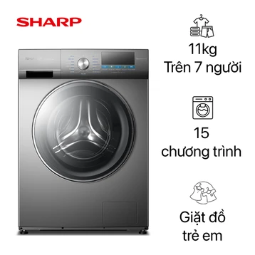 Máy giặt Sharp cửa ngang 11Kg 2025 (ES-FM110CB-DG)