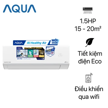 Máy lạnh Aqua 1.5HP inverter 2026 (AQA-RUV13RB5)