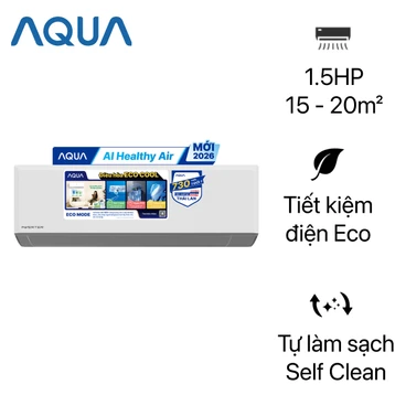 Máy lạnh Aqua 1.5HP inverter 2026 (AQA-RV13EA)