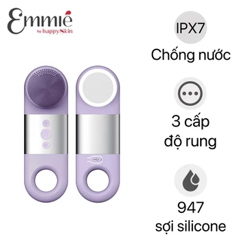 Máy rửa mặt Emmié đa năng SonicRadiant 5-in-1 Beauty Device Deluxe Silver Edition
