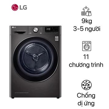 Máy sấy LG bơm nhiệt 9kg 2020 (DVHP09B)