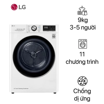 Máy sấy LG bơm nhiệt 9kg 2020 (DVHP09W)