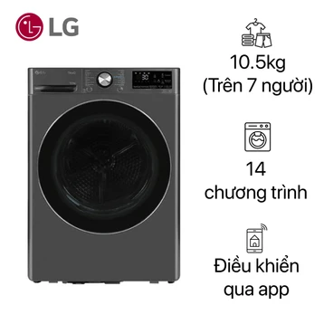Máy sấy LG bơm nhiệt 10.5kg 2023 (DVHP50B)