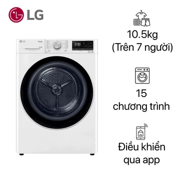 Máy sấy LG bơm nhiệt 10.5kg 2024 (DVHP50W)