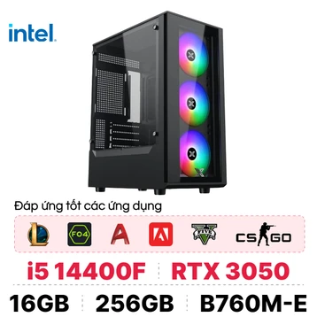 PC CPS Đồ Hoạ D06 i5 14400F / 16GB - 256GB / RTX 3050