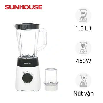 Máy xay sinh tố 2 cối nhựa Sunhouse SHD5114