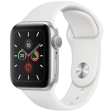 Apple Watch 5 44mm (GPS) Viền Nhôm Bạc - Dây Trắng Chính hãng (MWVD2)