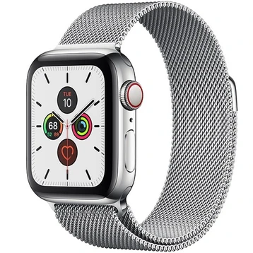 Apple Watch Series 5 44mm (4G) Viền Thép Dây Thép Cũ đẹp 