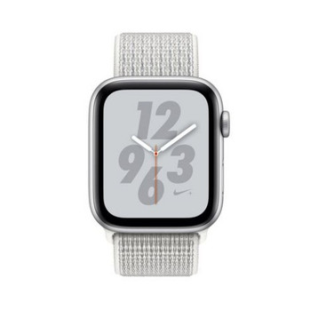 Apple Watch 4 Nike+ 44mm (GPS) Viền Nhôm Bạc - Dây Vải Trắng (MU7H2)