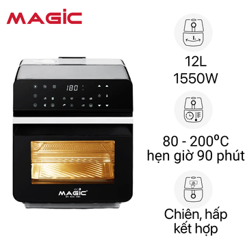 Nồi chiên không dầu kết hợp hấp Magic Eco 12L S12