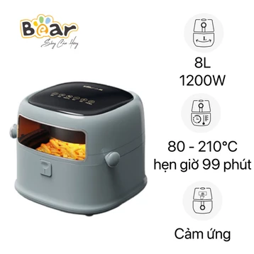 Nồi chiên không dầu Bear QZG-A12M1 8L công suất lớn